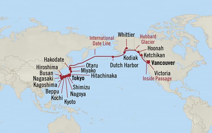 oceania cruise tokyo to vancouver
